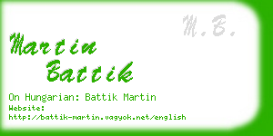 martin battik business card